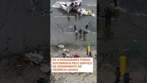 Novas imagens mostram operação de resgate de vítimas de avião que caiu em Ubatuba (SP) #shorts