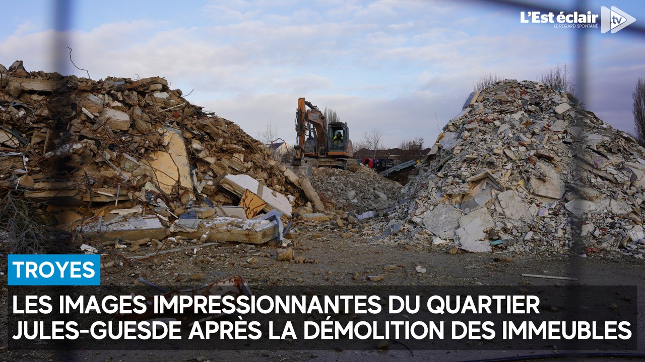 Les images impressionnantes du quartier Jules-Guesde à Troyes, dépourvu de ses immeubles