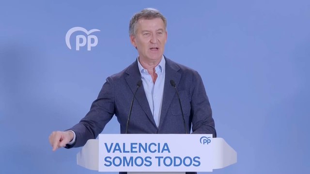 Feijóo critica la actuación de Sánchez en Valencia y presume que Mazón siga trabajando