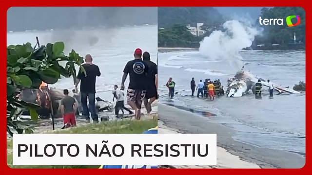 Vídeos mostram desespero de moradores e turistas com queda de avião em Ubatuba (SP)