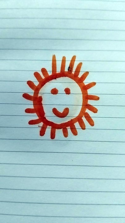Sole arancio disegno