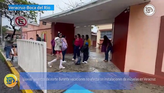 Lluvias y vientos de norte durante vacaciones no afectaron instalaciones de escuelas en Veracruz