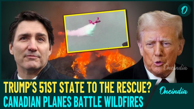 Trudeau's Brutal Trump Trolling: Video Shows Canadian Plane Firefighting Palisades Wildfires