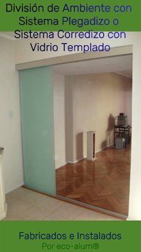 CERRAMIENTOS PLEGADIZOS o CORREDIZOS con VIDRIOS LAMINADOS o TEMPLADOS.