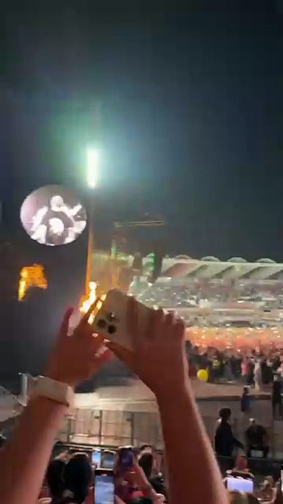 Visual treat for fans as band uses fire on stage