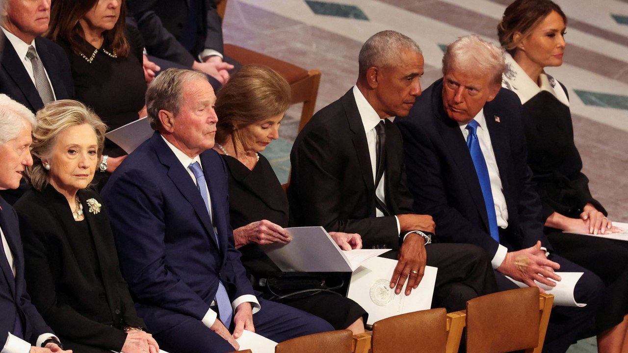 Expresidentes en el funeral de Jimmy Carter