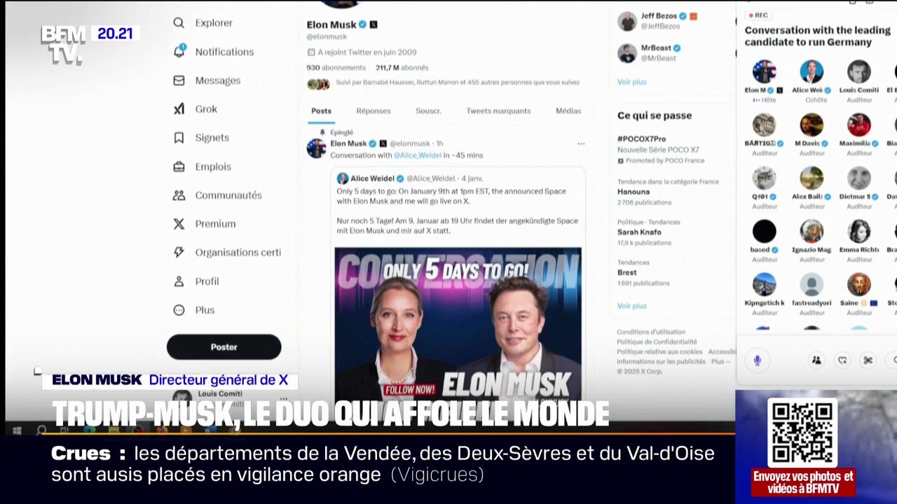 Elon Musk offre une tribune sur X au parti allemand d'extrême droite AFD