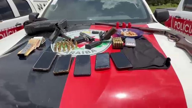 Operação na zona rural de Pombal prende 4 suspeitos e apreende armas e drogas