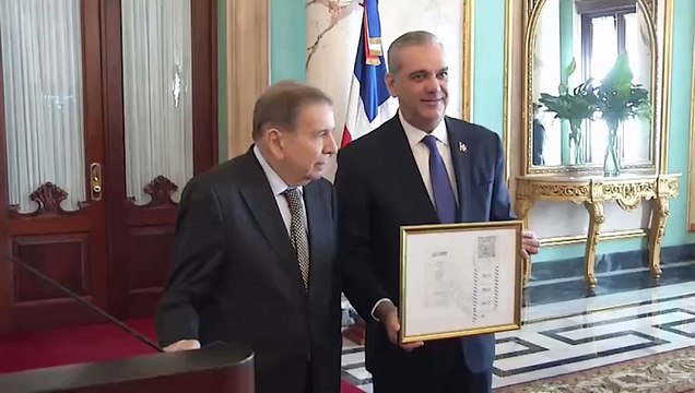 Discurso de Abinader en apoyo a Venezuela durante visita de Edmundo: La libertad nunca se concede sin lucha