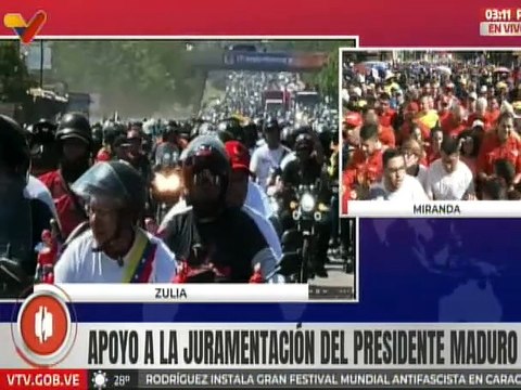 Motorizados del estado Zulia reafirman su apoyo al Presidente Nicolás Maduro