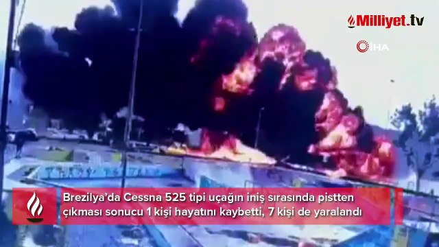 Brezilya’da feci kaza! Küçük uçak pistten çıktı: 1 ölü, 7 yaralı