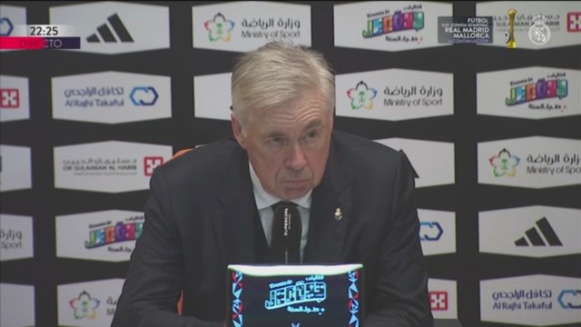 Rueda de prensa de Ancelotti tras el Real MAdrid 3 - Mallorca 0 de la semifinal de la Supercopa