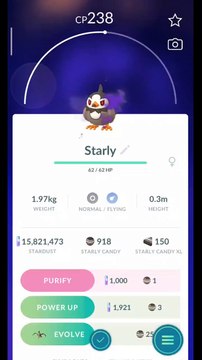 Pokémon GO-Purifying Shadow Starly