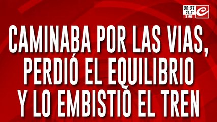 Accidente fatal: caminaba por las vías y fue embestido por un tren