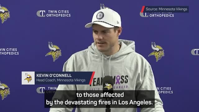 O'Connell has Vikings ready to play despite uncertainty due to LA wildfires