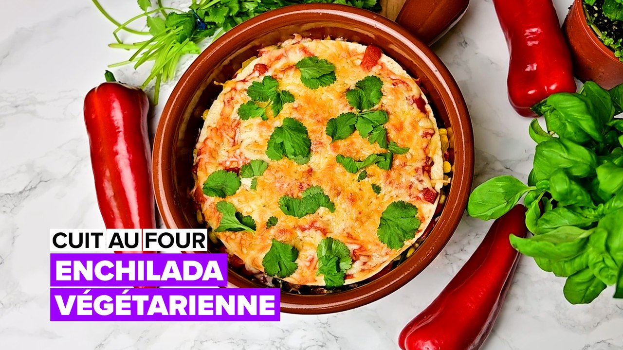 Cuit au four : enchilada végétarienne
