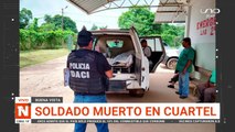 Soldado muerto en un cuartel