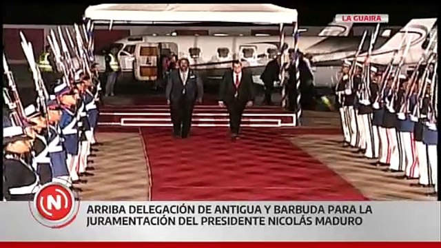 Delegación de Antigua y Barbuda arriba a Venezuela para la juramentación del pdte. Nicolás Maduro