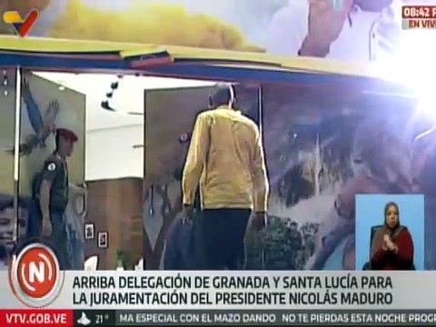 Arriba a Venezuela delegación de Granada y Santa Lucía para la juramentación del Pdte. Maduro