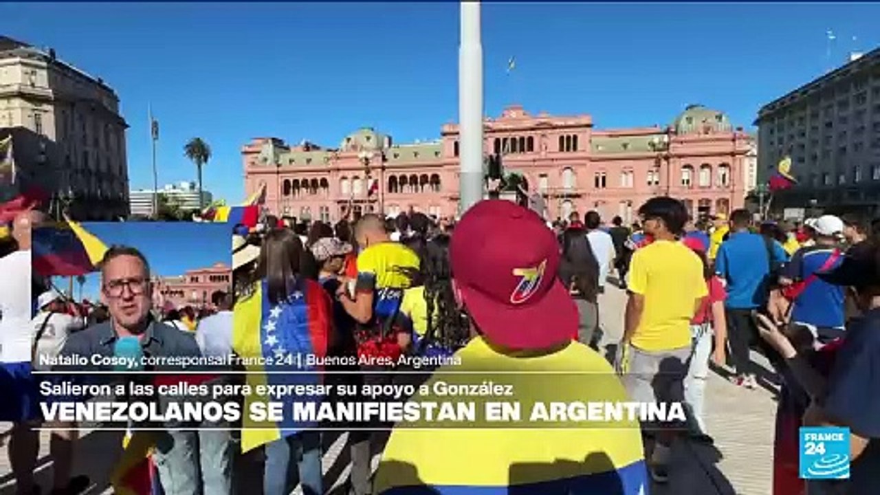 Informe desde Buenos Aires: venezolanos reunidos en la Plaza de Mayo para respaldar a González