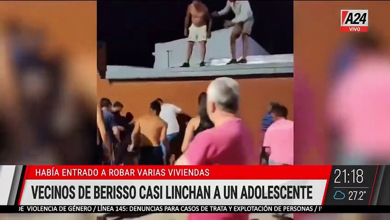 A24.com - 🔴VECINOS DE BERISSO CASI LINCHAN A UN JOVEN DELINCUENTE DE 17 AÑOS   El joven había t