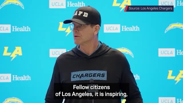 Harbaugh inspired by togetherness shown amidst devastating LA wildfires
