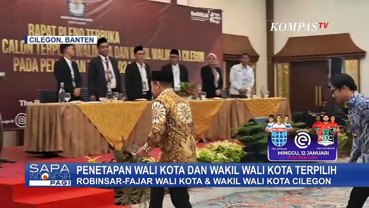 KPU Tetapkan Paslon Terpilih Robinsar-Fajar Sebagai Wali Kota dan Wakil Wali Kota Cilegon