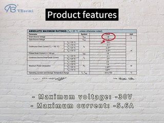 CJ2307-VB P-Channel SOT23 MOSFET – High Voltage & Current Performance ⚡
