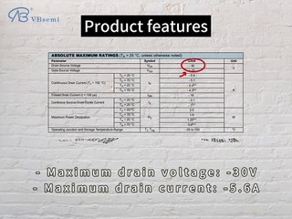 UT7401G-AE3-R-VB is a SOT23 package P-Channel field effect MOS tube