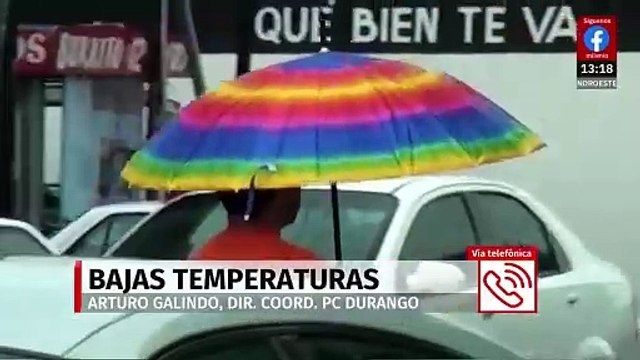 Bajas temperaturas hasta por debajo de los 15 grados centígrados en Durango
