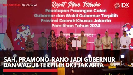 Sah, Pramono-Rano Jadi Gubernur dan Wagub Terpilih DKJ Jakarta