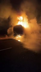 चूरू के राजगढ़ मे केमिकल से भरा टैंकर धू -धू कर जला.. टेंकर गुजरात से सोनीपत जा रहा था