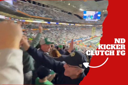 Notre Dame kicker, Mitch Jeter kicks 41 yard FG to seal the game