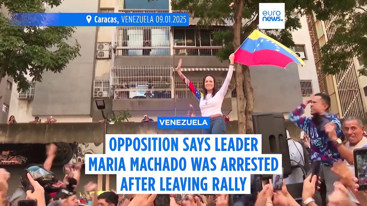 Venezuelan opposition leader Maria Machado arrested then freed after leading protests in Caracas