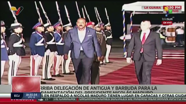 Arriban a Venezuela autoridades de Antigua y Barbudas para la juramentación de Nicolás Maduro