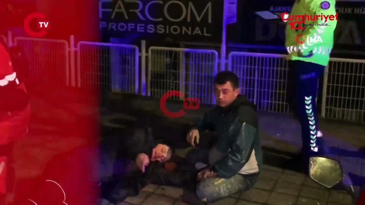 Tekirdağ'da otomobil motosiklete çarpıp kaçtı!