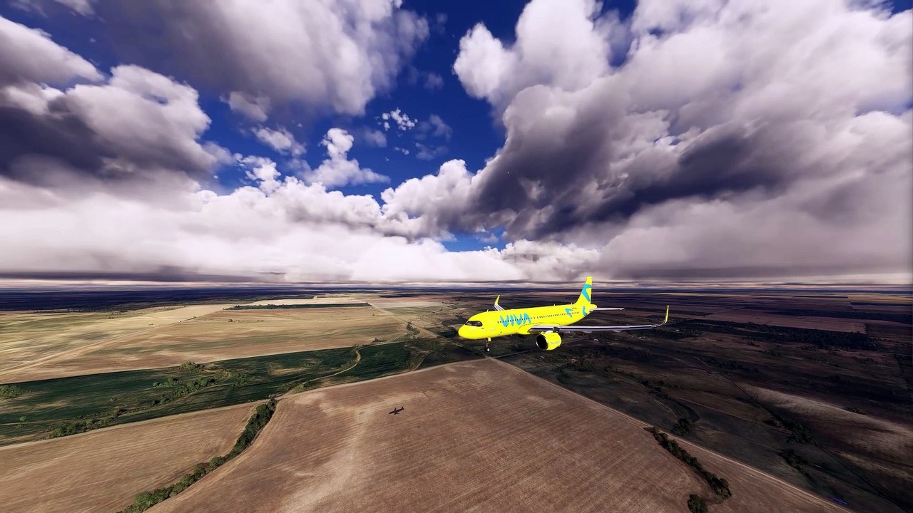 Aesthetic Landing Viva Colombia A320neo at Denver International Airport (DEN), Denver, USA
