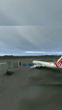 Passenger Boarding Bridge Virgin Australia A320neo at Los Angeles International Airport (LAX), Los Angeles, USA