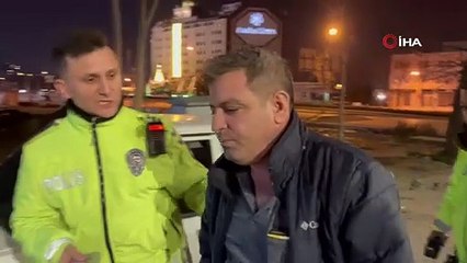 Alkol denetimine takılan sürücü: Yok ağabey kaçmadım, yatacağım ben burada