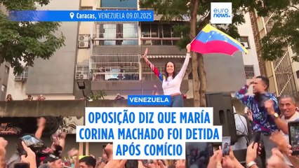 María Corina Machado diz estar "num lugar seguro" e "mais determinada do que nunca" após detenção