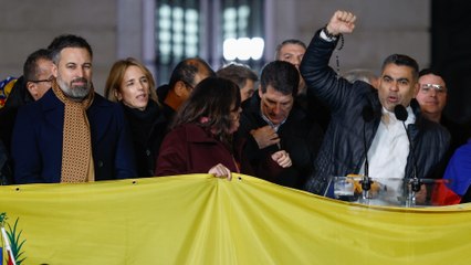 La derecha española participa junto a la oposición venezolana en una manifestación en Madrid