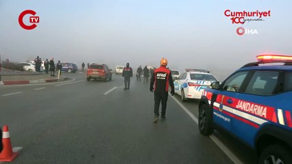 Karaman-Konya yolunda 13 araç birbirine girdi: Yaralılar var...