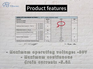 UT3401L-AE3-R-VB is a SOT23 package P-Channel field effect MOS tube