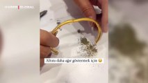 Altın bilezikteki hile görenleri şoke etti