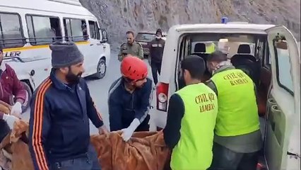 Two die after truck falls into gorge in Battery Chashma  no jammu srinagar national highway Ramban.