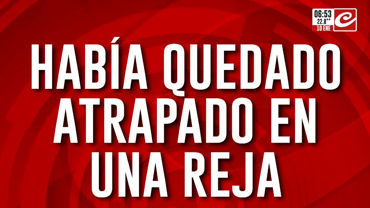 In fraganti: quiso entrar a robar y quedó trabado en las rejas de un comercio