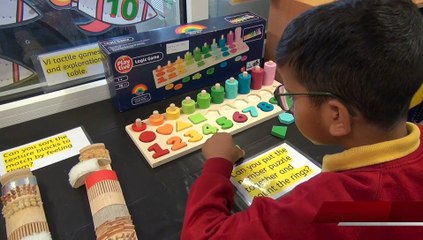 Visually impaired children at Luton school show how they are supported