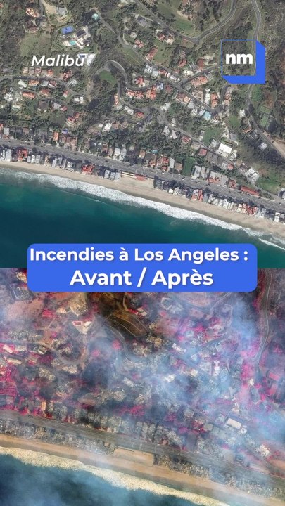 AVANT/APRES : les images de Los Angeles vues du ciel après les ravages des incendies