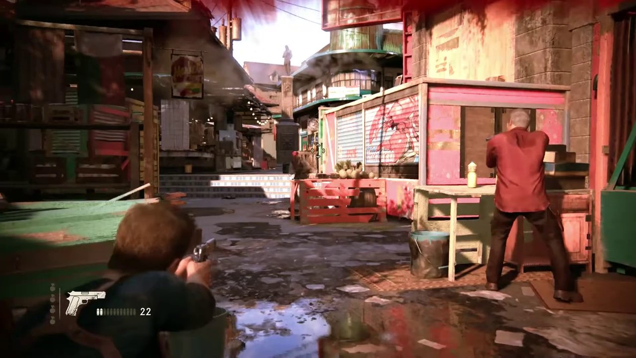 UnCharted4 Hard Mode - Market Escape Fight PC #gaming#pcgaming#gameplay#uncharted4