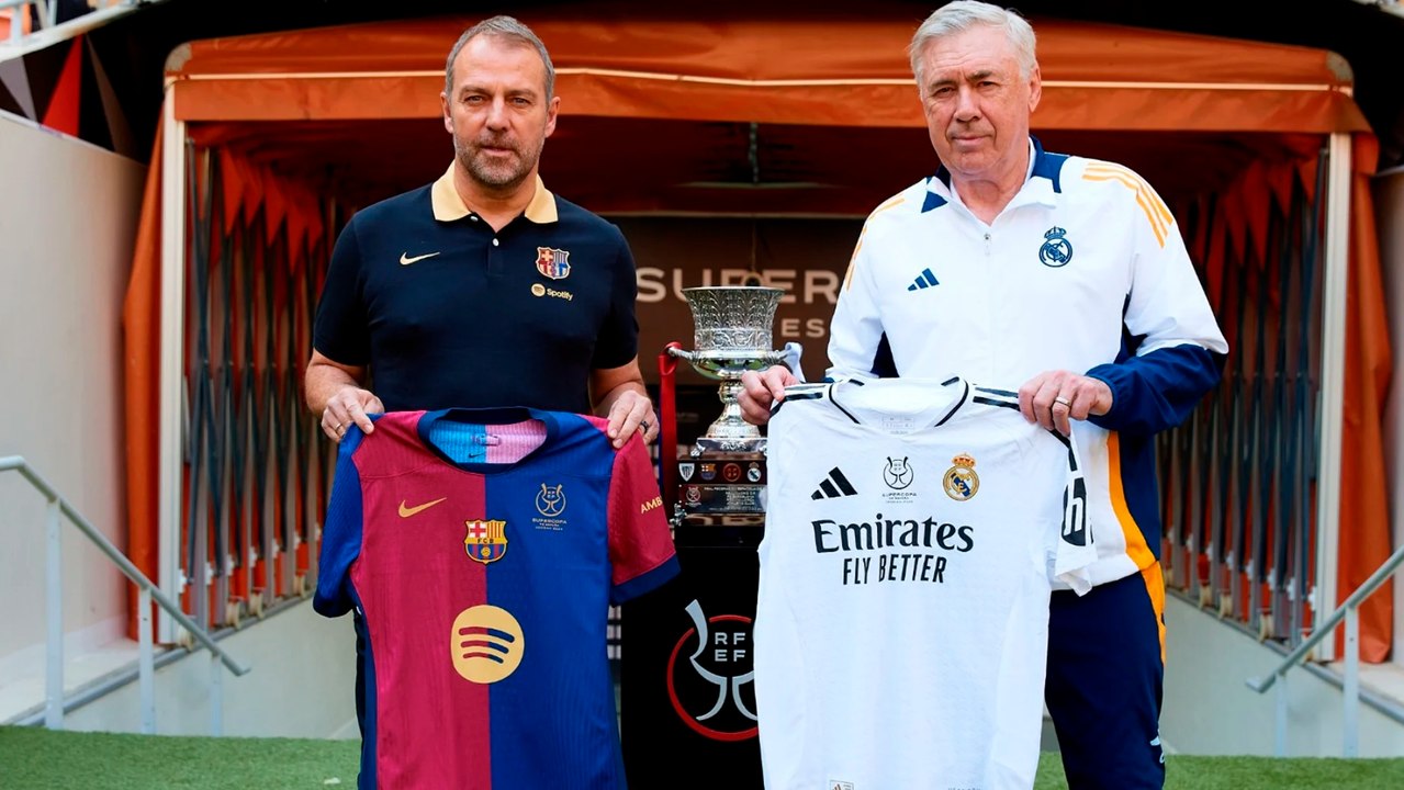 Real Madrid vs. Barcelona: Ancelotti y Flick se ven las caras previo al duelo de la Supercopa de España